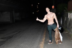 londonboy45:This is the minute I broke my rule about never picking up hitchhikers.  Who can blame me?