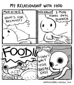 happymonsters:  I am never not thinking of food. 