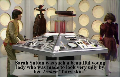 Sarah Sutton was such a beautiful young lady who was made to look very ugly by her Traken “fairy ski