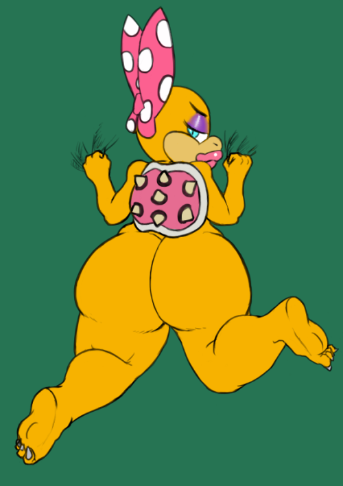 soubriquetrouge:  Royal Koopaling butt for your approval. Really like the detail paid to her chunky proportions here, in the hips and thighs, and of course, that monstrously cute ass.Art courtesy of garbledina!