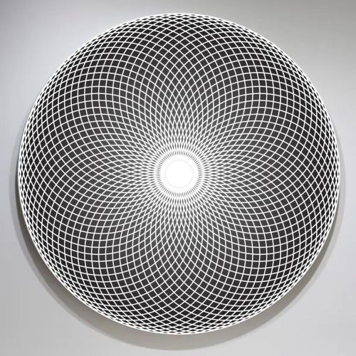 White Radiant Burst Acrylic on Canvas 48 Inch Diameter 2021 #JohnZoller #artofinstagram #artist #art