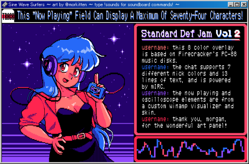 Commission for a friend of a piece of art in the style of PC-88, for a stream overlay she was workin