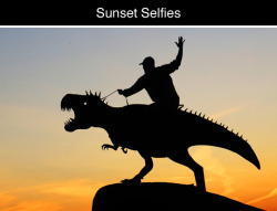 tastefullyoffensive:  Sunset Selfies by John Marshall [video]Related: ’Photos Combined’ by Stephen McMennamy  