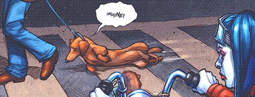 grimphantom:  thatfuhkinhippie:   Harley Quinn #1  Good  Grimphantom: If i liked Harley Quinn, now even more! Especially having dachshunds my myself. You’re the best Harley!  <3