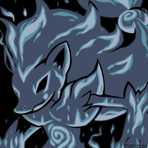 techranova:Some Zoroark and Hisuian Zoroark art in that silhouette style! Hope you like!   rebl