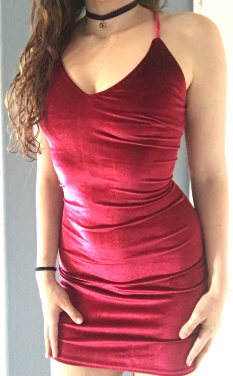 this tight red dress is one of my favorites