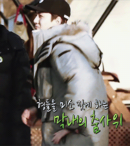 wooyoung:  xiumin and kai’s reaction to sehun posing like a girl 