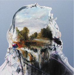 asylum-art:   Spectacular Self-portrait by  David Whittaker David Whittaker was born in Cornwall in 1964. and is currently based in Newquay. He is self-taught, has exhibited widely and won the first prize at The National Open Art Competition in 2011.