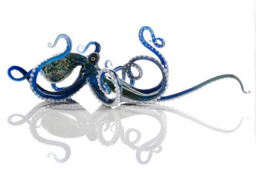 psychnart:Glass octopus sculptures by 2BirdsGallery on Etsy