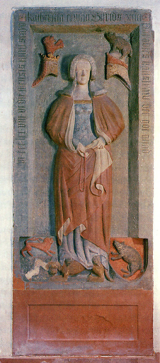 The effigy of Katharina zum Wedel 1378, Frankfurt