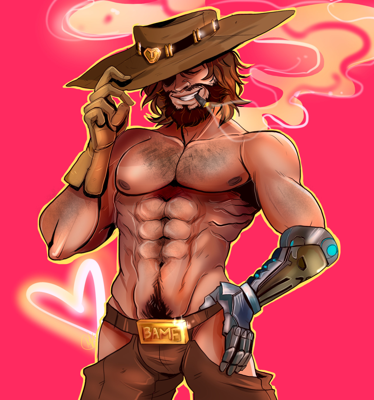 mo0gs:    My friend wanted a pinup of Mccree, i had to deliver :^)  