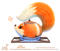 Cryptid-Creations:  Daily Paint 1870# Kittle Daily Paintings Book Now Available: