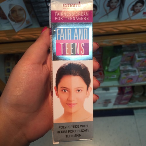 ice-thorn:  found-a-map:  prayistrash:  I went to the Indian food store today with my mom and I stumbled upon these, among a dozen other skin whitening products marketed towards both men and women. I’ve always known Fair and Lovely is a thing but Fair