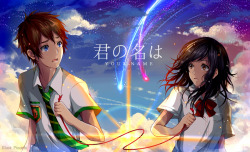 pinochuro:  Fanart i drew for the movie “kimi no na wa” 