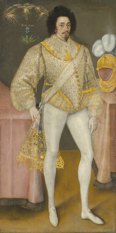 British School - Portrait of a Gentleman (circa 1590 - 1595)