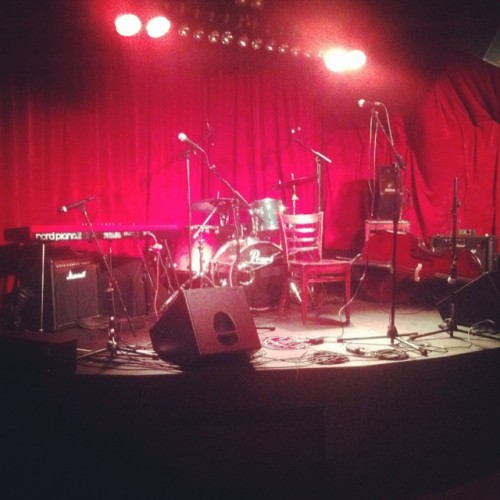 The stage set for tonight’s show.