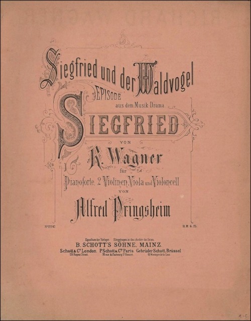 Richard Wagner/Alfred Pringsheim: Siegfried und der Waldvogel.