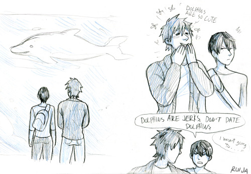 ruija:  Long time no MakoHaru haha! A fill for SASO