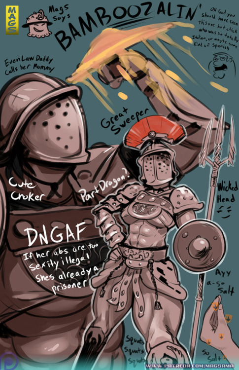 johndoe-art:  magsama: Glad-ette is also best waifu. Something something toe stab… Something something OP zone…   Patreon   Dakis and Wall Scrolls and Mousepads Ko-fi tips Twitter  great work!