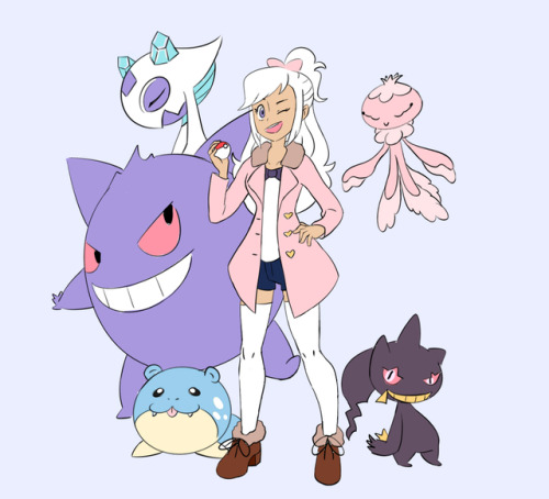 Decided to make my trainersona! Ice/ghost types are my fave~