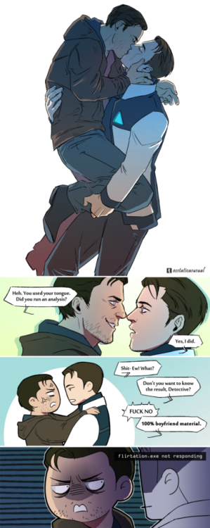 ecstaticasusual:RK900 and his human