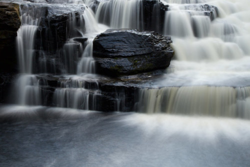 Soft Flow by SunnyDazzled Where the water rushes into the pool from the lower tiers of Shohola Falls