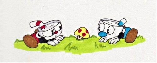 spunkytruffles:I see a lot of Mugman helping Cuphead but not enough of Cuphead patching up Mugman. They good brothers. <3 dawww <3