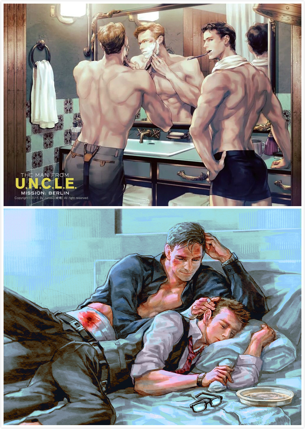 artoffreddieniem-blog:  【The Man From U.N.C.L.E.】欣赏一组在推特上的韩国大大