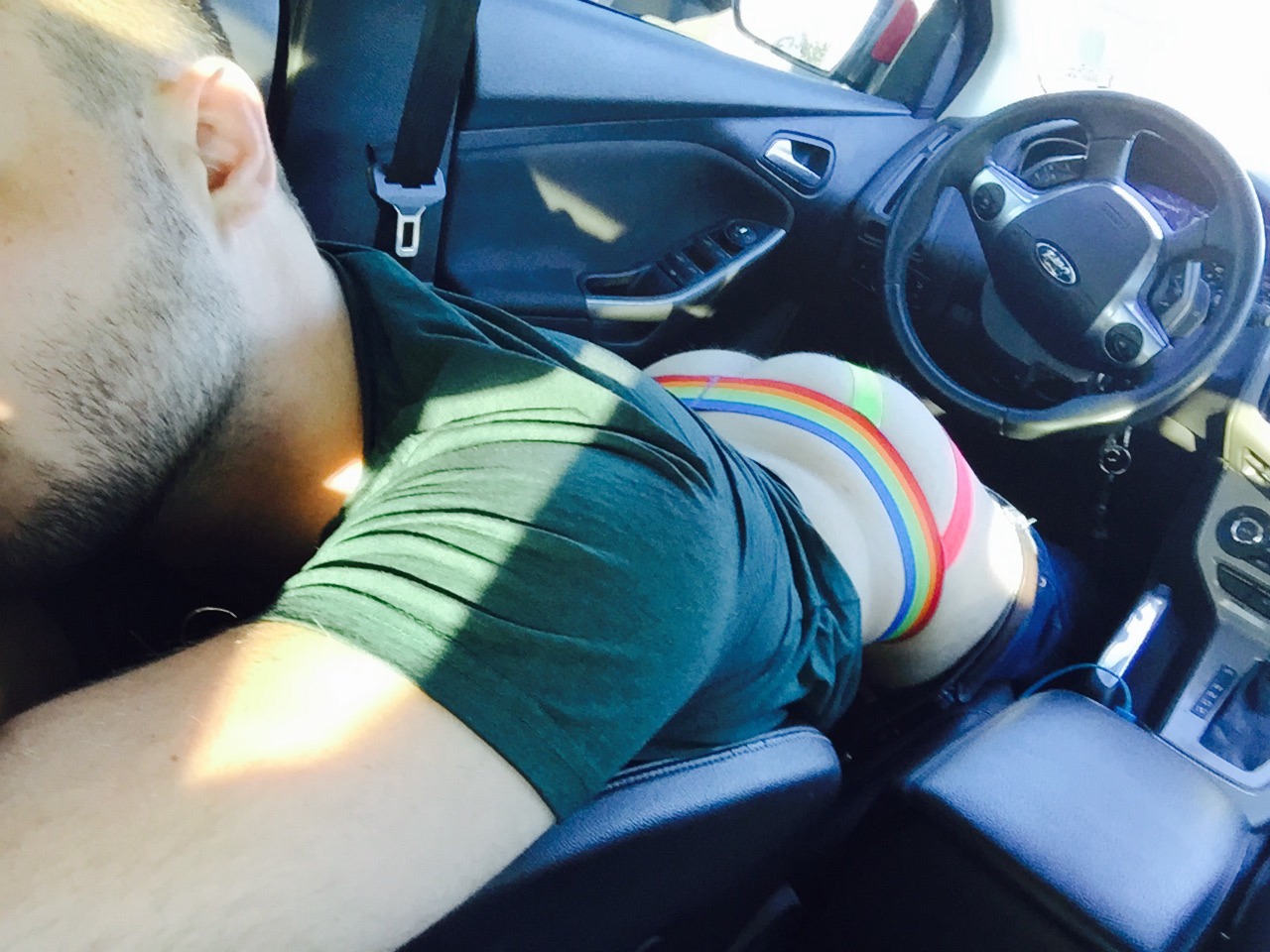 blanketking:Wearing a jock and taking nudes in public is way too fucking fun I literally