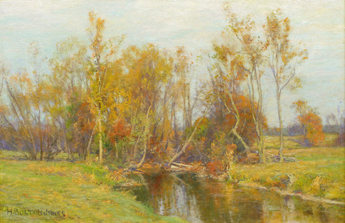 Autumn Trees along a Stream, Hugh Bolton Jones (1848-1927)