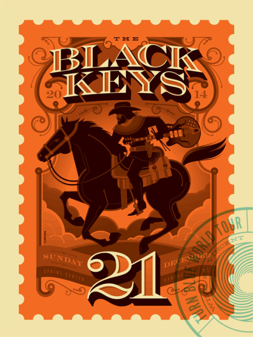 theblackkeys:Kansas City, Missouri // December 21st ‬#TurnBlue // Artwork by strongstuff 