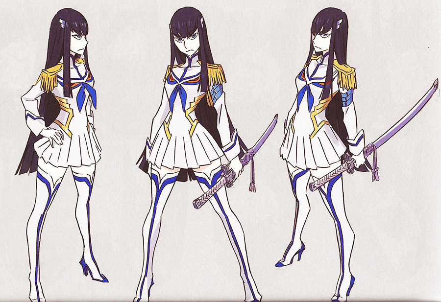 h0saki:  Satsuki drawings by Kill la Kill character designer and chief animation
