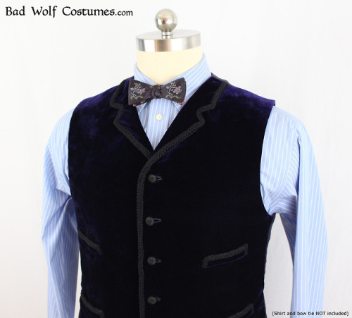 11th Doctor velvet waistcoat sewing pattern