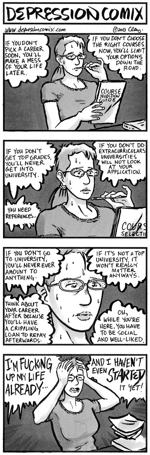 depressioncomix:  depressioncomix:  depression comix #129 View Post  Unfortunately,