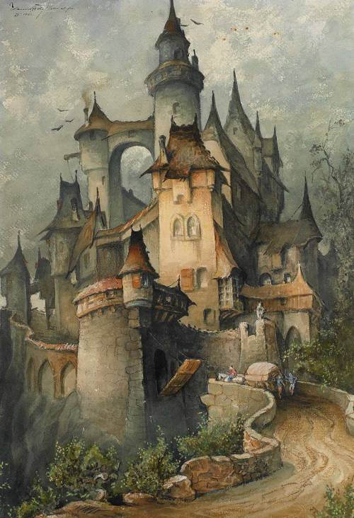 fleurdulys:Romantic Castle - Hanns Bolz1903