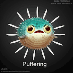 cryptid-creations:  Daily Paint 2042# Puffering