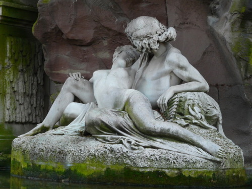 wonderwarhol:Acis and Galatea Found Out by Polyphemus (1866), of the Medici Fountain, by Auguste Ott