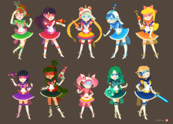 Retro Scouts by hyamei Sailormoon!!!! \(-ㅂ-)/