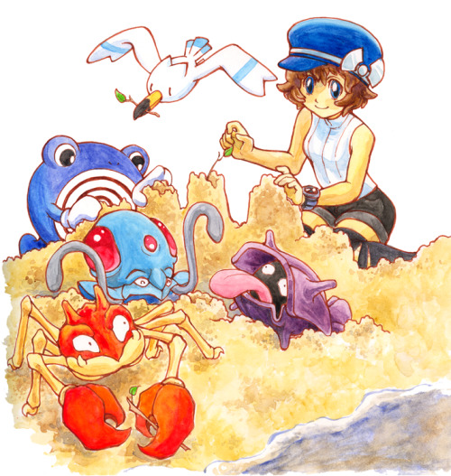 ozkit: Went to the beach, and daydreamed about all the pokemon I’d catch there.  So&helli