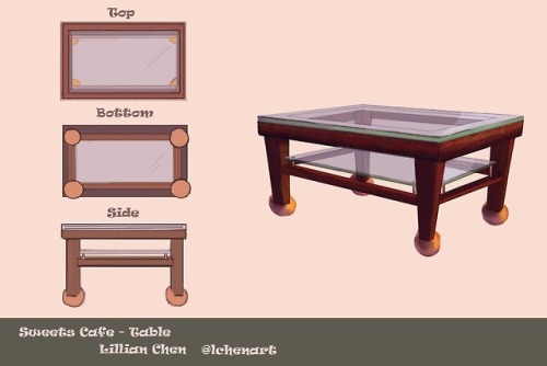 Sweets Cafe  - table &amp; chairPart of the project was for me to get into prop design more, thus st