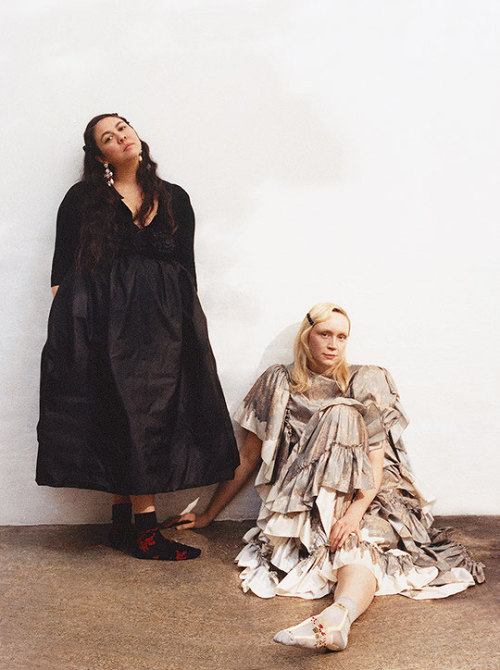 gwendolinechristies: Gwendoline Christie and Simone Rocha ⤷ Document Spring/Summer 2020 ph. Esther T