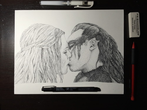 simplecatharsis:11.5 hours and one cramped hand later…I figured drawing them in dots would get the p