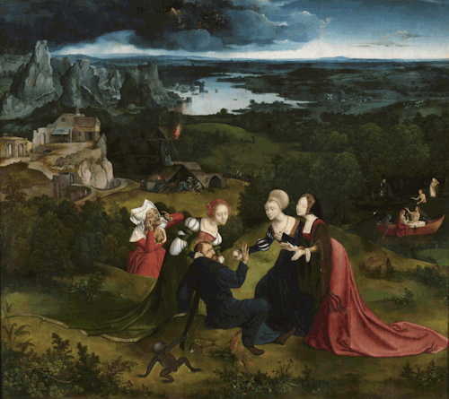 “The Temptations of Saint Anthony the Abbot” by Joachim Patinir, 1515-22
