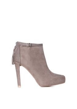 womenshoesdaily:  Velour Contrast Ankle Booties in Taupe
