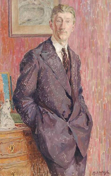 Self Portrait   -   Medard Verburgh . 1914.Belgian 1886-1957oil on canvas, 52 x 52 in.