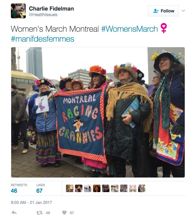 allthecanadianpolitics:Women’s March on Washington solidarity rally in Montreal,