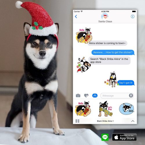 Santa Akira is coming to town~~ Akira lovely sticker for Xmas are available on App Store and Line St