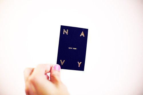 Nice branding, NAVY, New York. 