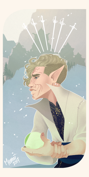 memaidraws:  Finished tarot card for @vivalasthedas They asked for their all too gorgeous Inquisitor