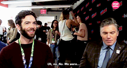 ansonmountdaily: Anson Mount politely informing the interviewers why his childhood make-believe game